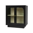 thumbnail image 2 of Xukmct 2 Door Storage Cabinet with 2 Shelves, Perfect for Living Room, Dining Room, Kitchen, Black, 2 of 9