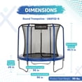 thumbnail image 2 of Plexalife 8 FT Round Trampoline Set with Premium Top-Ring Flex Frame Safety Enclosure System, 2 of 5