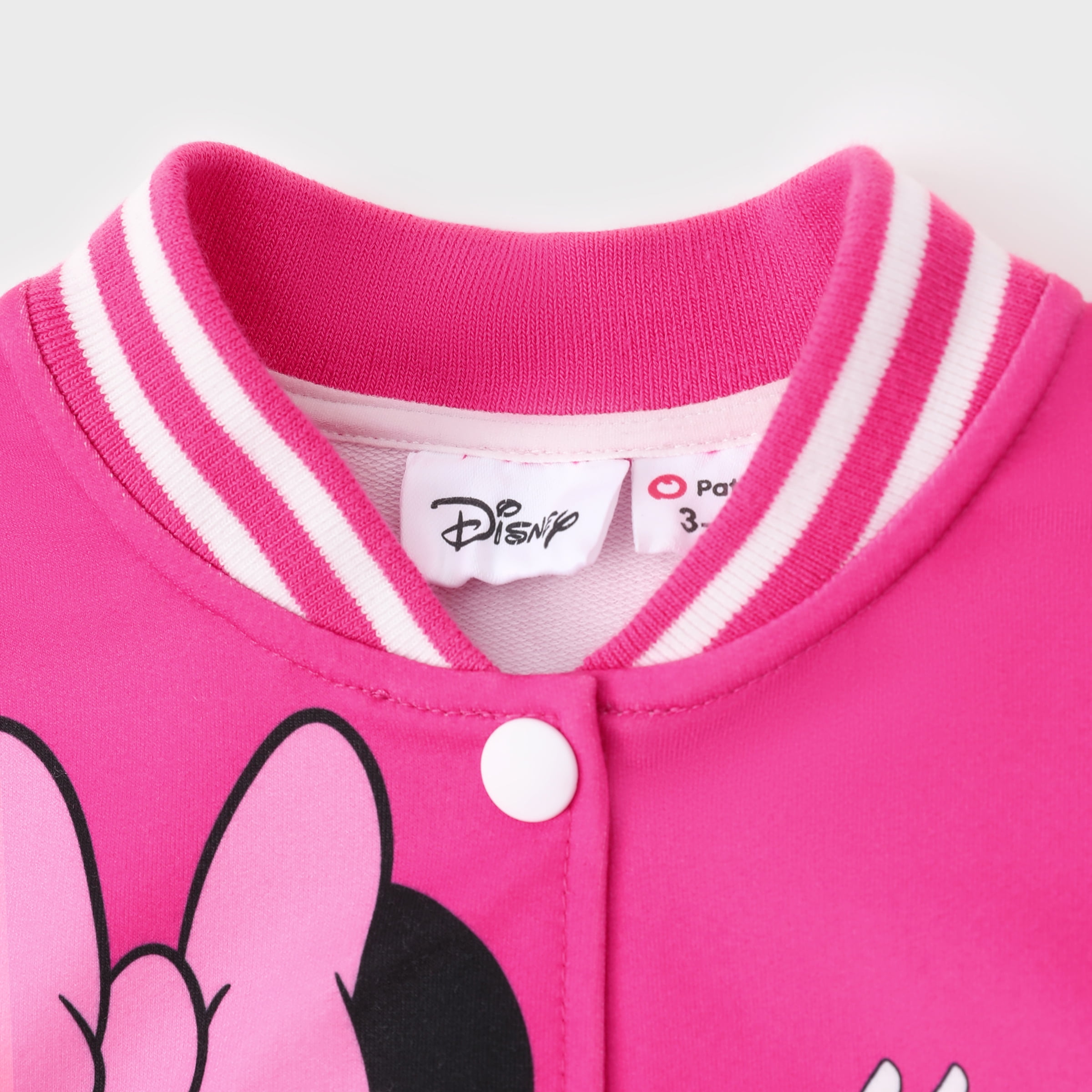 Disney Girls Minnie Mouse Letterman Jacket, Colorblock Varsity