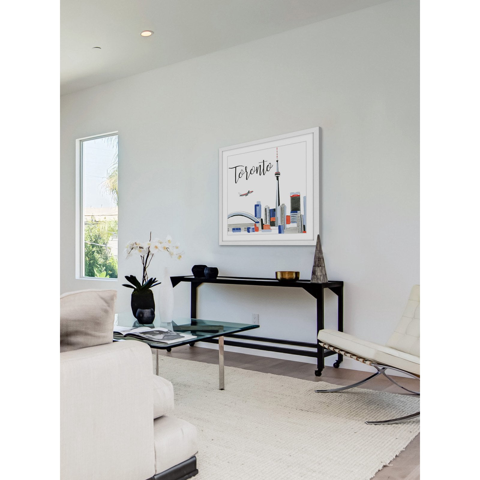 Marmont Hill "Toronto Skyline" By Molly Rosner Framed Painting Art Print, 24.0" x 1.5"