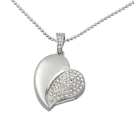 Valentine's Day! KOOTION Corner Heart-Shape Pendant USB Flash Drive, Cordiform USB2.0 Memory Stick