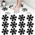 thumbnail image 2 of Non Slip Bathtub Stickers, 12 PCS Flower Shape Shower Stickers for Safety Bathroom Tubs, Adhesive Decals Bathtub Non Slip Stickers for Bath Tub, Shower Floor, Stairs, Ladders(Black,3x3"), 2 of 9