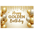 thumbnail image 2 of Golden Glitter Happy Birthday Banner Party Decoration Backdrop for Birthday Parties Photography Props Photo Booth Backgrounds Celebrations, 2 of 8