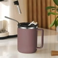 thumbnail image 6 of Stainless Steel Tumbler with Lid 430ml, Double Wall Vacuum Insulated Travel Coffee Mug, Thermal Cup for Hot & Cold Beverages, Leak Proof Flip Lid, Office Tea Cup for Car, Camping, Gift(Pink), 6 of 6