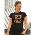 thumbnail image 2 of 23 King Basketball Women Black T-Shirt, Female x-Large, 2 of 4