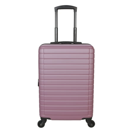 Protégé Vacationer 24-inch Checked Expandable Hardside Luggage With 360-Spinner Wheels and Divider Pockets, Violet Pink