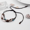 thumbnail image 3 of 3X Boho Tobilleras de Piedra de Concha de Mar Natural para Mujer Pulsera de Tobillo de Madera con Cuentas en la Pierna Cadena de Pie Cera Tobillera Tobillera Joyería de Playa, 3 of 5