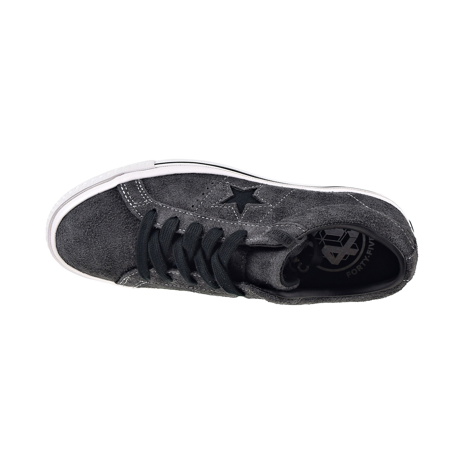 Converse One Star Ox Men's Shoes Almost Black-Black-White 163247c - image 5 of 6