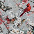 thumbnail image 5 of WERPE Chic Modern Bathroom Decor Cardinals Birds Cherry Flowers Waterproof Shower Curtain Multiple Sizes White, 5 of 7