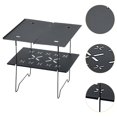 thumbnail image 6 of figatia Mini Folding Table Beach Table Compact Camping Table for Hiking Patio Travel Black, 6 of 7
