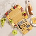 thumbnail image 5 of Charcuterie Board Set with Knife Drawer – Large Bamboo Cheese Board Set with Knives, Serving Board for Meat, Cheese & Appetizers – Housewarming & Wedding Gift, 5 of 5
