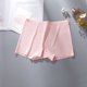 thumbnail image 1 of Bóxer de seda de hielo, ropa interior sin costuras, de algodón puro, para mujer, de cintura media, con cuatro esquinas, pantalones de seguridad, seguros, anti-correr, finos para verano, 1 of 6