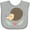 AC-Heather Grey, variant on Inktastic Hedgehog Lover Girls Girls Baby Bib