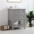 thumbnail image 2 of Elegant Decor Metropolis 24" Single Marble Top Bathroom Vanity in Gray, 2 of 14