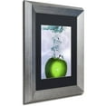 thumbnail image 2 of Trademark Fine Art "Apple Splash II" Canvas Art by Roderick Stevens Black Matte, Silver Frame, 2 of 2