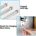 thumbnail image 4 of Rotating 180° Stainless Steel Towel Rack - 2 Bar Wall Mount for Bathroom & Kitchen, 4 of 5