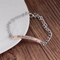 thumbnail image 4 of Fiudx Pulsera con Letras, Elegante Diseño de Pareja, con Incrustaciones de Cristal, Apertura Ajustable, Regalo Romántico, Ideal para Parejas, Accesorio Elegante., 4 of 4