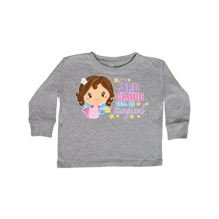 

Inktastic 3rd Grade will be Magical with Brown Haired Fairy Gift Toddler Toddler Girl Long Sleeve T-Shirt