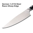 thumbnail image 5 of NULAS Chef Knife, 8" Professional High Carbon Japanese Steel Kitchen Knife with Ergonomic Handle, Black, 5 of 10