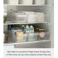 thumbnail image 3 of Yamazaki Home Refrigerator Organizer Bin - Three Styles, White, ABS Plastic, All-Purpose, Handle, Divider, No Assembly, 3 of 7