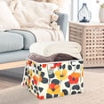 thumbnail image 3 of Yayeee Collapsible Cube Storage Bin with Lid Fabric Closet Decorative Basket with Handles, Floral Pattern, 3 of 7