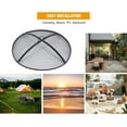 thumbnail image 5 of Lineslife 30" Black Finish Iron Fire Pit Spark Screen with Handle, 5 of 8