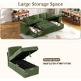thumbnail image 4 of Akaber Sectional Sleeper Sofa, 4 Seats Modular L Shaped Cloud Couch with Pull Out Sofa Bed, Storage Chaise, USB Charging, Adjustable Backrest, 4 of 9