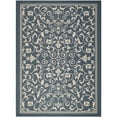 thumbnail image 4 of SAFAVIEH Courtyard Nanda Botanical Indoor/Outdoor Area Rug, Navy/Beige, 5'3" x 5'3" Square, 4 of 9