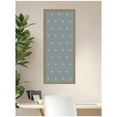 thumbnail image 3 of Kate and Laurel Framed Fabric Pinboard 18 x 42, Blue Botanical Block Print Printed Linen Classic Bulletin Board for Use as a Vision Board or Wall Organization, Florence Light Brown Frame, 3 of 8
