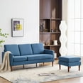 thumbnail image 2 of L Shape Sofa Reversible Sectional Sofa Couch for Small Apartment Couch 3-seat Sectional Couch (Blue), 2 of 7
