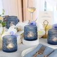 thumbnail image 5 of 6Pcs Large Blue Glass Votive Candle Holders for Wedding, Party, Home Decor, 5 of 5