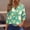 Green, variant on Easter Blouses for Women Casual 3/4 Length Sleeve Easter Egg Tops Button Down V Neck Tee Summer Blouse,Green(XXL)
