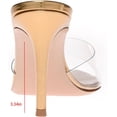 thumbnail image 4 of Women's Clear Pointed Open Toe Stiletto Heel Slide Sandals – Fashion Slip On Transparent Strap High Heels Mules for Party Wedding Prom, 4 of 13
