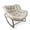 Beige, variant on UHOMEPRO Oversized Papasan Rocking Chair, Outdoor Patio Rocking Recliner, Rattan Wicker Lounge Chair with Thick Padded Cushion for Bedroom Porch Garden, Sturdy Metal Frame, 330LBS, Beige