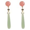 thumbnail image 2 of Eosunjian 1 Pair Dangle Earrings Chinese Style Elegant Noble Faux Jade Chalcedony Bead Drop Earrings Jewelry Accessories Green, 2 of 13
