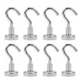 thumbnail image 6 of Oahisha Magnet Hook Hanger,8pcs Super Strong Heavy Duty Ndfeb Hook Household Magnetic Hooks for Home Kitchen (Silver), 6 of 11