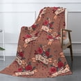 thumbnail image 3 of XMXT Flannel Warm Throw Blanket, Cartoon Heart Print Bedroom Decor Blankets for Bed Couch Living Room, 50 x 70 inches, 3 of 9