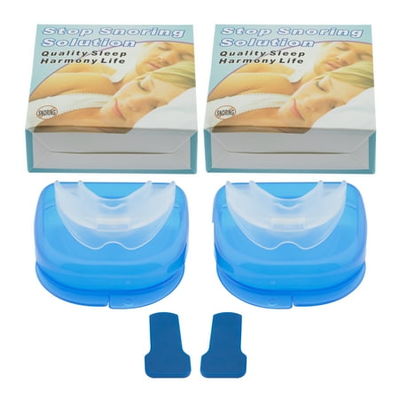 2-Pack Stop Snoring Mouthpiece Mouthguard Sleep Better Grinding Teeth Buxism Aid
