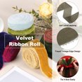 thumbnail image 3 of Uxcell 1.5 inch Velvet Ribbon, 2 Roll 6 Yard Velvet Frayed Fringe for Gift Wrapping and Wedding Invitations, Grey, 3 of 7
