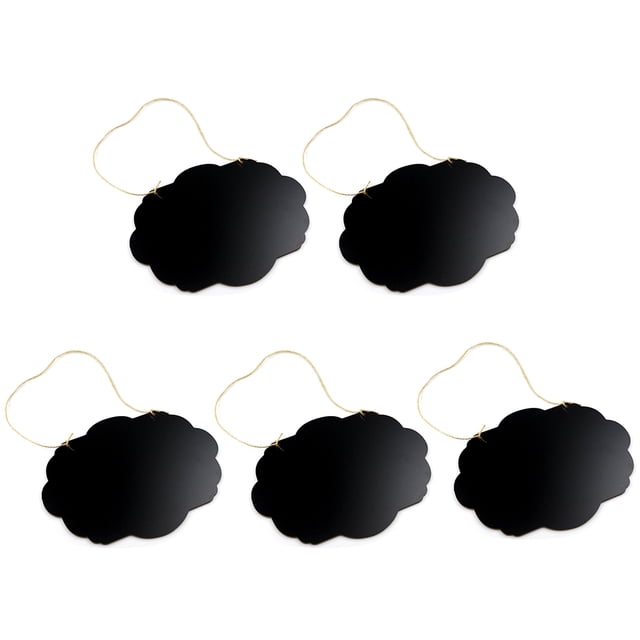 Toystoory Letrero de pizarra de 5 piezas, pizarra de tiza colgante pequeña exquisita, decoraciones de pizarra, colgante de pizarra para el diseño de la Muebles de oficina en casa Toystoory HA011659-00