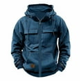 thumbnail image 4 of Kakii Men's Zip Up Hoodie Set, Pullover Hooded Sweatshirt & Jogger Pants with Pockets, Two-Piece Casual Workwear Outfit, 4 of 4