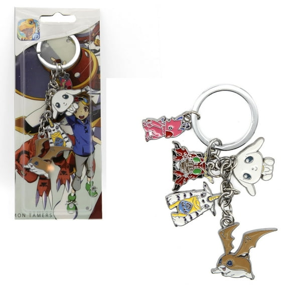 Gabumon Patamon Tentomon Terriermon Biyomon - Digimon 1" Keychain 5 pc. Pendant