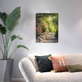 thumbnail image 3 of CozyNet Wild Rose Bushes In Bloom Along A Rustic Stone Pathway In A Hidden Glen Wall Art Prints With Frame Canvas Perfect for Living Room & Bedroom, Ready to Hang, Wall Decor 16"x20"in, 3 of 4