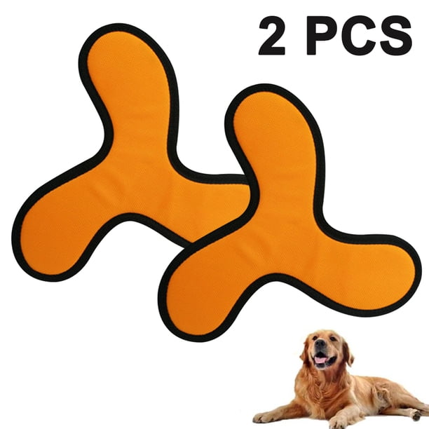 Juguete Frisbee para perros, 2 uds., tela Oxford, triángulo, resistente a mordeduras, juguete Frisbee para mascotas, entrenamiento naranja, disco volador, juguete para lanzar perros pequeños y medianos MFZFUKR 220644-1