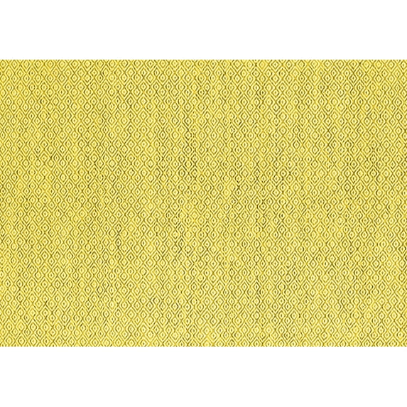 Ahgly Company Indoor Rectangle Abstract Yellow Contemporary Area Rugs, 7' x 10'