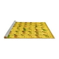 thumbnail image 2 of Ahgly Company Machine Washable Indoor Round Abstract Yellow Modern Area Rugs, 7' Round, 2 of 4