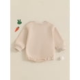 thumbnail image 5 of Baby Toddler Easter Romper 3 6 12 18 Months Spring Long Sleeve Bunny Embroidery Loose Bodysuit Newborn Playsuit, 5 of 9