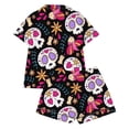 thumbnail image 4 of Elegyee Toddler Girls Funny Halloween Pajama Set Short Sleeve Kids Nightwear, Black, Size 3-4, 4 of 4