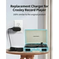 thumbnail image 6 of Replacement for Crosley Record Player Power Cord, 9V Adapter for Crosley Cruiser Portable Turntable Record Player CR8005A CR221 CR8005C I II III Series  Cord (Not for 5V or 12V), 6 of 7