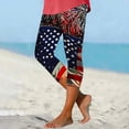 thumbnail image 4 of Cutuoiiu Womens Fashion Independence Day Print Capri Leggings Tight Yoga Pants for Sports Gifts, 4 of 5